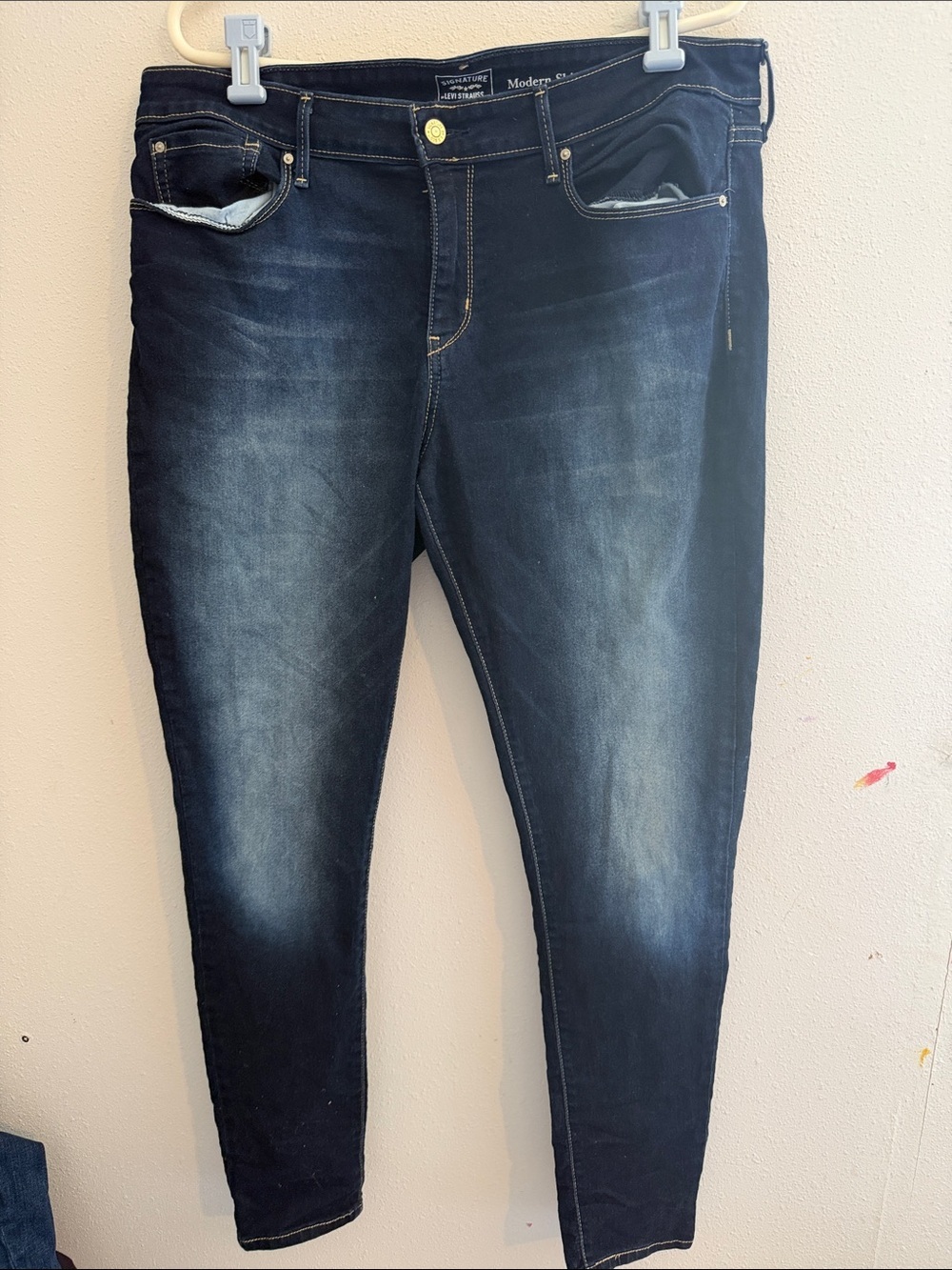 Modern Skinny Jeans — Dark Blue Wash
